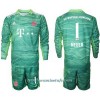 Conjunto (Camiseta+Pantalón Corto) Portero Manga Larga FC Bayern de Múnich Manuel Neuer 1 Tercera Equipación 2021/22 - Niño